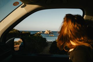 Bild aus dem Auto Fenster raus